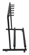 Heavy Duty Guitar Display Stand Organization Rack Instrumenttillbehör 5 utrymmen - SALUTUYA- svart- Järn + Gummi
