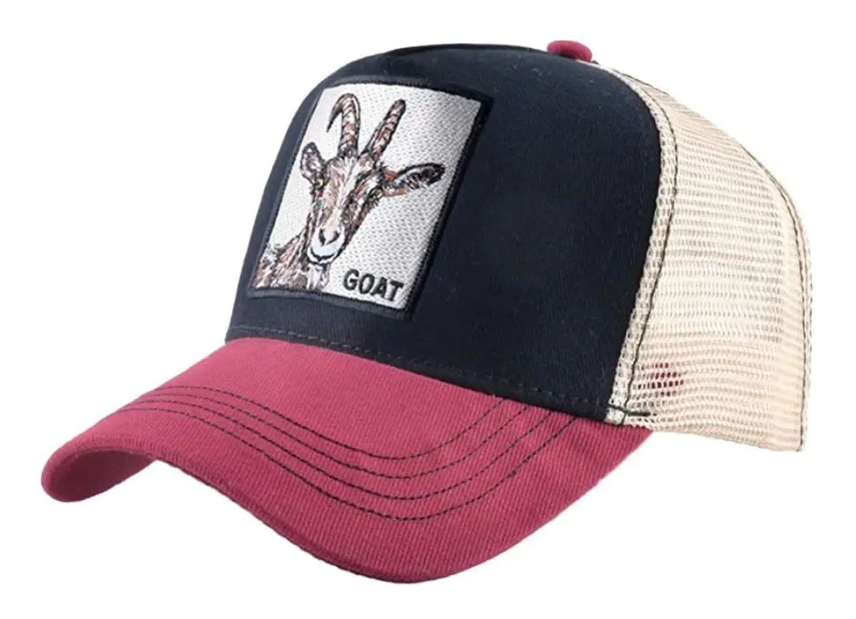Unisex Djur Mesh Trucker Hat Snapback Broderad Patch Ba V