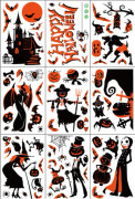 Halloween-dekorationer, Halloween-fönsterdekaler, dekaler för
