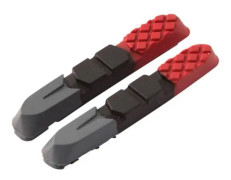 Clarks CLARK'S CPS501 MTB Brake Pads (V Brakes, Wet & Dry) 70mm Red-Black-Grey