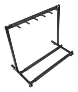 Heavy Duty Guitar Display Stand Organization Rack Instrumenttillbehör 5 utrymmen - SALALIS- svart- Järn + Gummi
