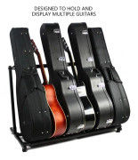 Heavy Duty Metal Guitar Display Stand - SALALIS - Svart - Järn + Gummi - (5 Mellanslag) - 86 * 47 * 73cm