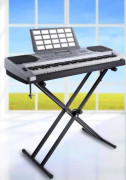 Dubbelt stöd för musikklaviatur Justerbar höjd - SALALIS - svart - Metall - 95 x 43cm