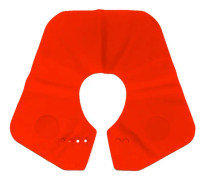 Hair Cutting Adjustable Shawl Capes Silicone Hairdressing Pad Neck Wrap Guard for Salon, Spec: Large Red