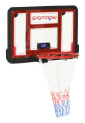 Rootz Basketball Hoop - Electronic Score Display - Vägg- och dörrmontering - Inklusive basket - Kulpump - Stål+plast - Svart+röd - 60L x 83W x 40H cm