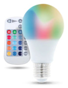 RGB LED E27 Glödlampa 9W/60W, 720lm med Fjärrkontroll