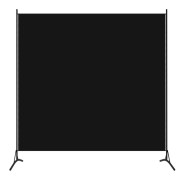 vidaXL Rumsavdelare 1 panel svart 175x180 cm