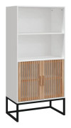 Högskåp vit 60x35x125 cm konstruerat trä