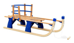 vidaXL Hopfällbar kälke med ryggstöd trä 110 cm