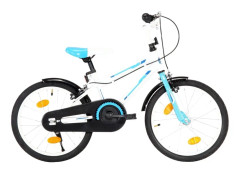 vidaXL Barncykel 18 tum blå och vit