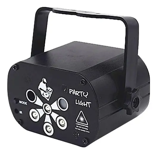 LED Laser Scenprojektorlampor, USB-laddningsbara, RGB