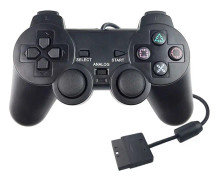 Dubbel vibration Joypad Wired Game Controle Handle för PS2