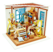 DIY Cottage Handmade Model Creative Assembled Art House, Style: Lisa Tailor Shop