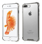 iPhone 7/8 plus stötfångare fodral TPU + akryl - transparent svart