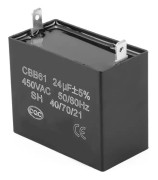 Garosa kondensator CBB61 Start kondensatorgenerator CBB61 450V AC 24uF 50/60Hz för 400/350/300/250VAC UL/RU