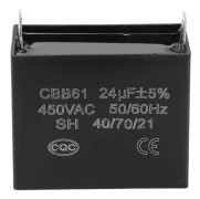 Qiilu Run Capacitor Start Capacitor Generator CBB61 450V AC 24uF 50/60Hz f�r 400/350/300/250VAC UL/