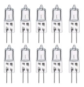 Halogenlampor G4 20W 12V. varmvit 2800K. dimbar transparent kapsel 10 stycken A2