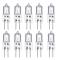 Halogenlampor G4 20W 12V. varmvit 2800K. dimbar transparent kapsel 10 stycken A2
