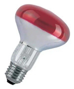 R80 gl�dlampa E27-60W basr�d Osram-ampull