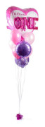 Ballongbukett "Fun To Be One" Rosa/ Lila
