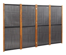Rumsavdelare 4 paneler svart 280x180 cm