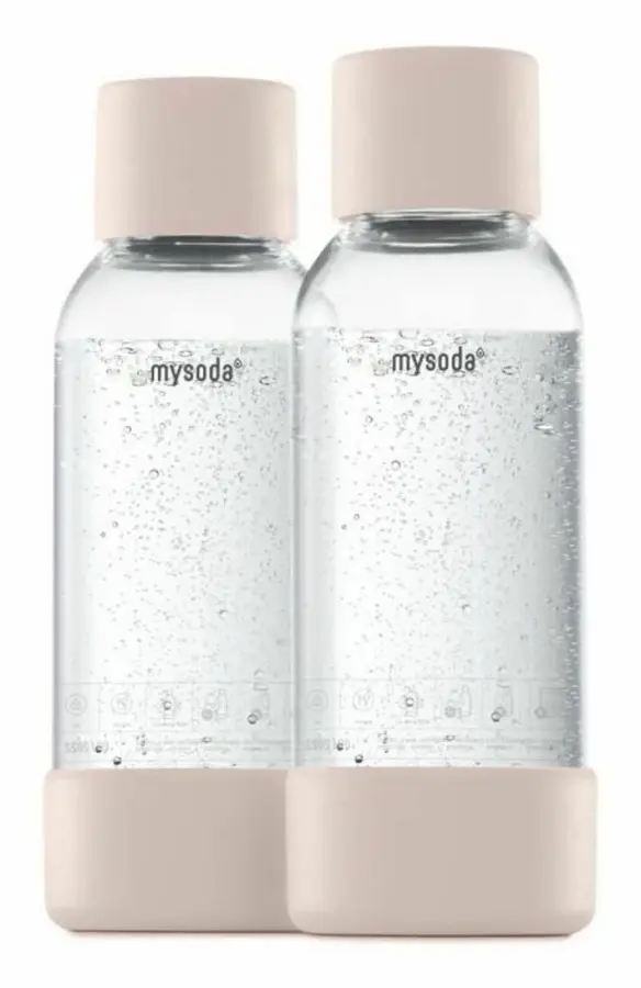 MY SODA 2PB05F-LP - Förpackning med 2 flaskor med naken PET och biokomposit