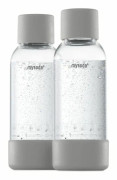 MY SODA 2PB05F-MG - Förpackning med två grå PET- och biokomposit 0.5L-flaskor