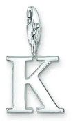 Charm pendant letter K