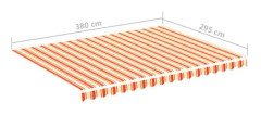 Ersättningstyg för markis Gul och orange 4x3 m - SALUTUYA - BD2172