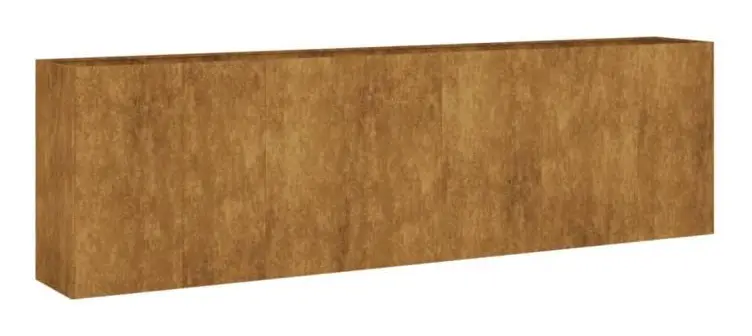 Upphöjd trädgårdssäng 280x40x80 cm cortenstål - SALUTUYA - BD0190