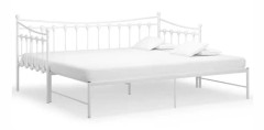 Vit metall utdragbar bäddsoffa 90x200 cm - SALUTUYA - BD42313