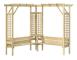 Hörnpergola med bänk Impregnerat furu - SALUTUYA - BD08267