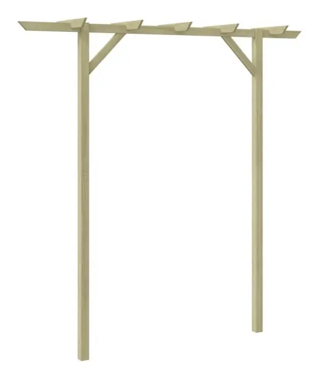 Trädgårdspergola 200 x 40 x 205 cm Trä - SALUTUYA - BD18556