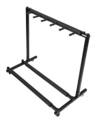 Heavy Duty Guitar Display Stand Organization Rack Instrumenttillbehör 5 utrymmen - SALUTUYA- svart- Järn + Gummi