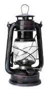 Vintage fotogenlampa Bärbar oljelampa Utomhuscampinglampa - SALUTUYA - Svart - smide, syntetglas - 24 cm