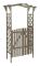 Pergola med grind 116x40x204 cm Grå massiv gran - SALUTUYA - BD18795