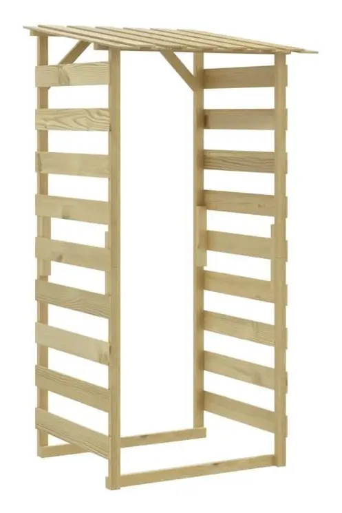 Pergola med tak 100x90x200 cm Impregnerad furu - SALUTUYA - BD18472