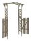 Pergola med grind 116x40x204 cm Grå massiv gran - SALUTUYA - BD18795