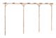 Bambu pergola 385x40x205 cm - SALALIS - SP090397