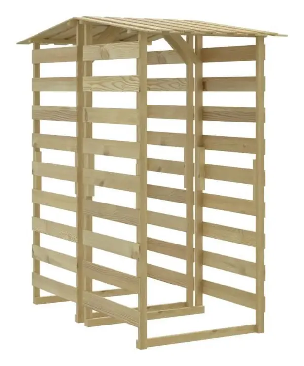 Pergola med tak 2 st 100x90x200 cm Impregnerad furu - SALUTUYA - BD03114