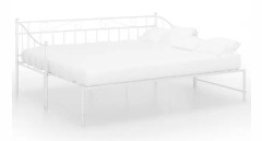 Vit metall utdragbar bäddsoffa 90x200 cm - SALUTUYA - BD53904