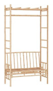 Trädgårdsbänk med pergola 116 cm Bambu - SALUTUYA - BD05159