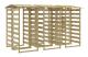 Pergola med tak 6 st 100x90x200 cm Impregnerad furu - SALUTUYA - BD08280