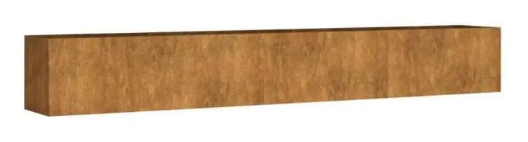 Upphöjd trädgårdssäng 280x40x40 cm cortenstål - SALUTUYA - BD0389