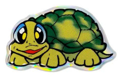 3D Turtle Sticker, 52 x 32 mm