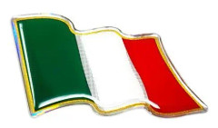 Klistermärke 3D Flytande Flagga Italien, 78 x 40 mm