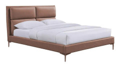 Säng LENA med madrass HARMONY DELUX 160x200cm, cognac brun
