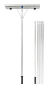 Taksnöskyffel - COSTWAY - Teleskopisk 160-610cm - Rymligt blad och 2 rullar