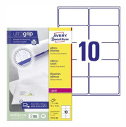 Avery-Zweckform L7173-100 Etiketter 99.1 x 57 mm Papper Vit 1000 st Adressetiketter, Universaletiketter Laser, Kopia 10