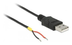 DeLOCK - USB-kabel - USB (han) til uisoleret ledning - 1.5 m - sort